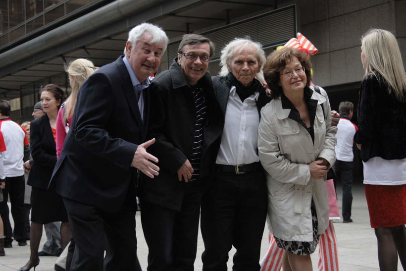 V roce 2012 s Janem Kuchařem, Jiřím Srncem a Ivankou Kuchařovou, Kouzelný cirkus 35 let. Foto: archiv ND.
